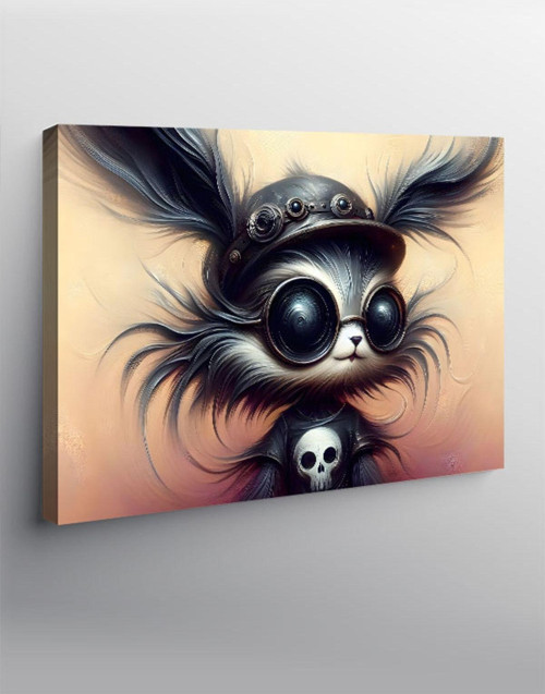 Kanvas Tablo Gözlüklü Tavşan