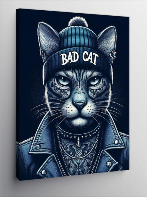 Kanvas Tablo Kötü Kedi