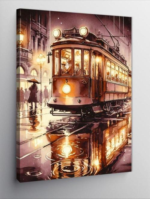 Kanvas Tablo Kırmızı Tramvay
