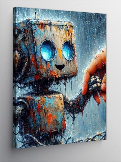 Kanvas Tablo Küçük Robot