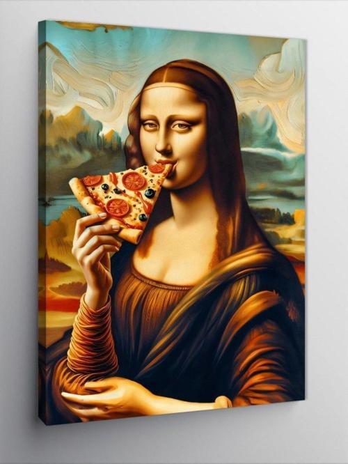 Kanvas Tablo Sigara İçen Mona Lisa