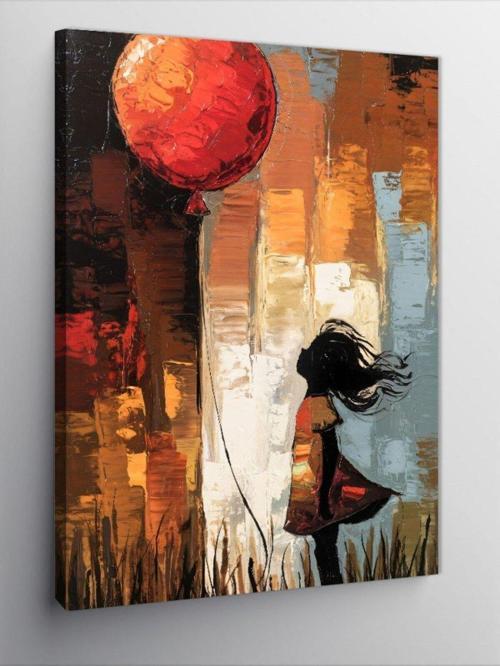 Kanvas Tablo Ay Ve Balon