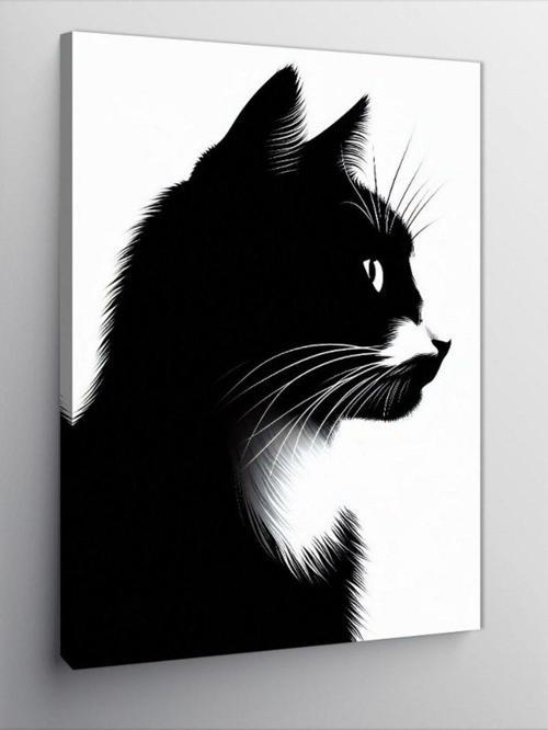 Kanvas Tablo Siyah Kedi