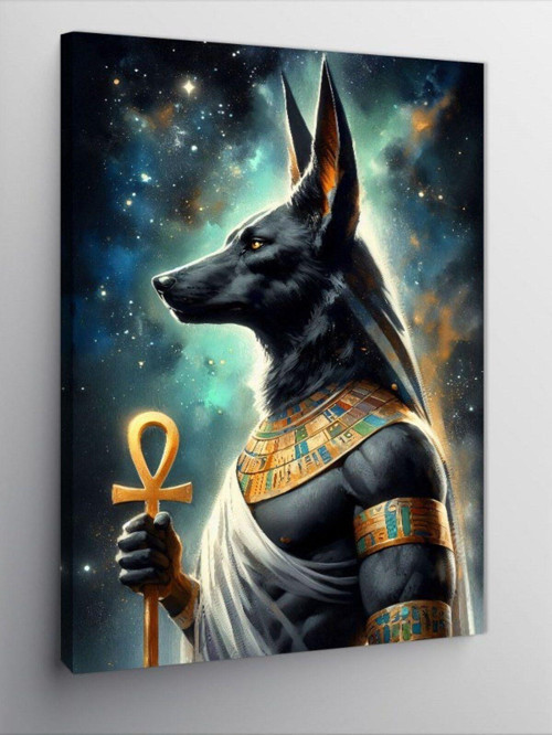 Kanvas Tablo Anubis Ve Ankh