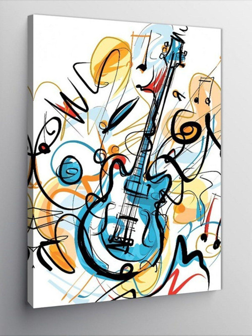 Kanvas Tablo Bas Gitar