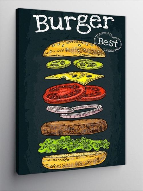 Kanvas Tablo Burger Temalı