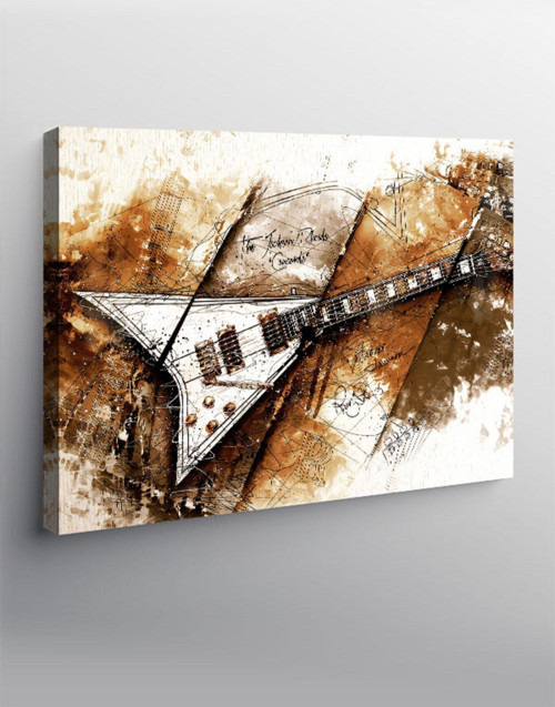 Kanvas Tablo Fly Kasa Elektro Gitar