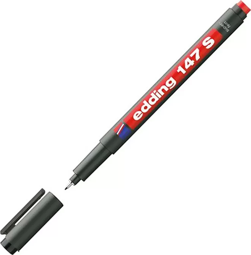 147S ASETAT KALEMİ 0.3mm SİLGİLİ KIRMIZI