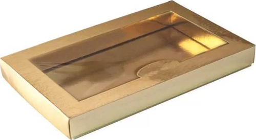 Asetat Pencereli Gold Kutu 17,5x28x3 cm - 20 Adet