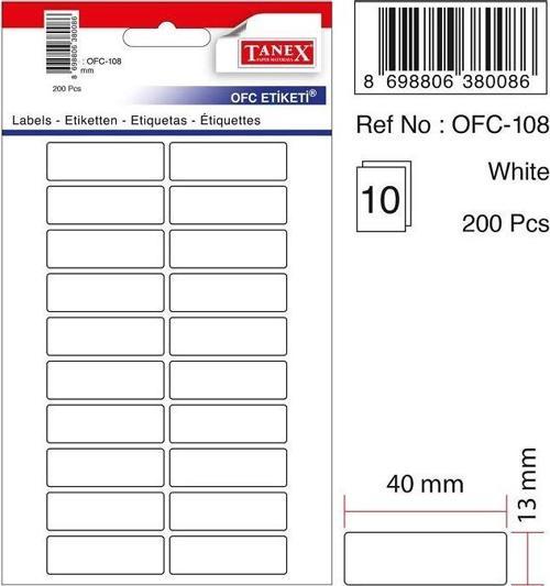 OFC-108 BEYAZ ETİKET POŞET