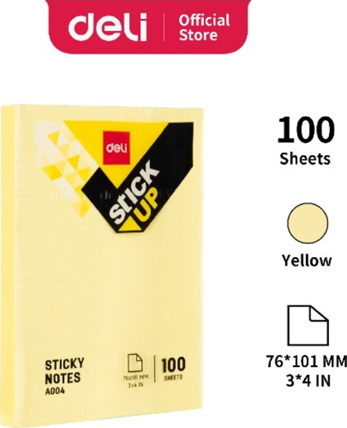 A00553 YAPIŞKANLI KÜPNOT KAĞIDI 76x126 100 YAPRAK SARI