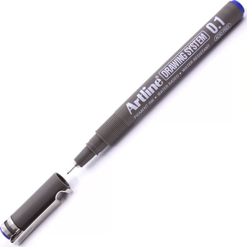 Çizim Kalemi 0.1 mm Mavi EK-231
