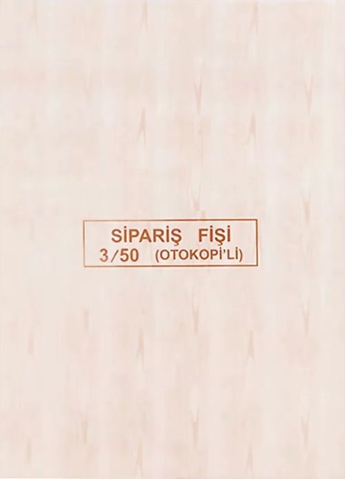 SİPARİŞ FİŞİ OTOKOPİLİ 2 NÜSHA 3x50