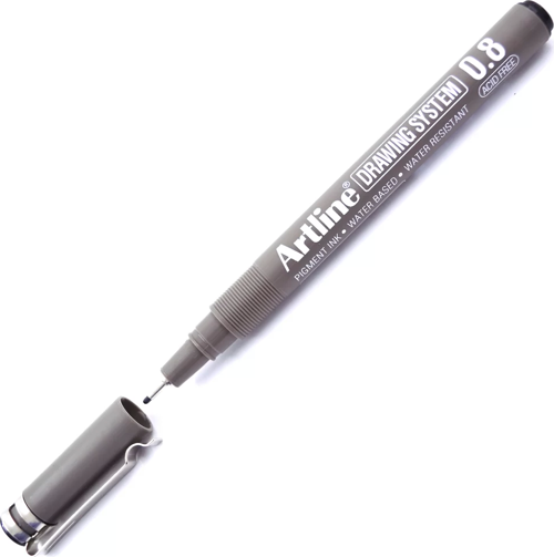 Çizim Kalemi 0.8 mm Siyah EK-238