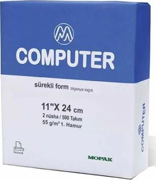 2 Nüsha 11x24 Sürekli Form Bilgisayar Kağıdı (500 lü)