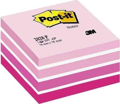 Yapışkanlı Küp Not Kağıdı 76x76mm 450 Yaprak Pembe Tonları