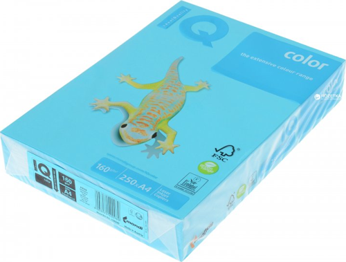 İQ RENKLİ FOTOKOPİ KAĞIDI A4 160gr DENİZ MAVİSİ 250Lİ (NE1600-AB48)