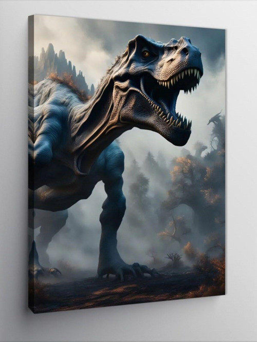 Kanvas Tablo Kükreyen Dinozor