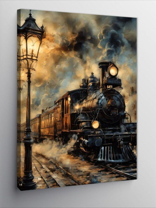 Kanvas Tablo Retro Tren