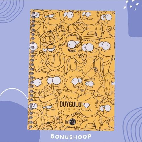 Duygulu Ajanda Komik Adamlar Sticker Konsept Defter