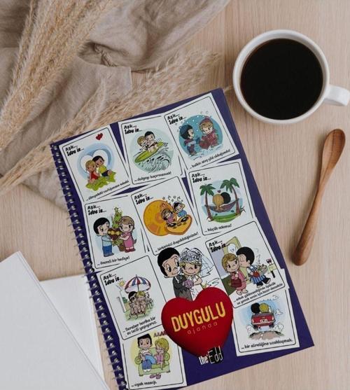 Duygulu Ajanda Şıpsevdi Sticker Konsept Defter