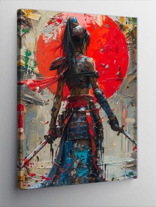 Kanvas Tablo Samuray Kadın