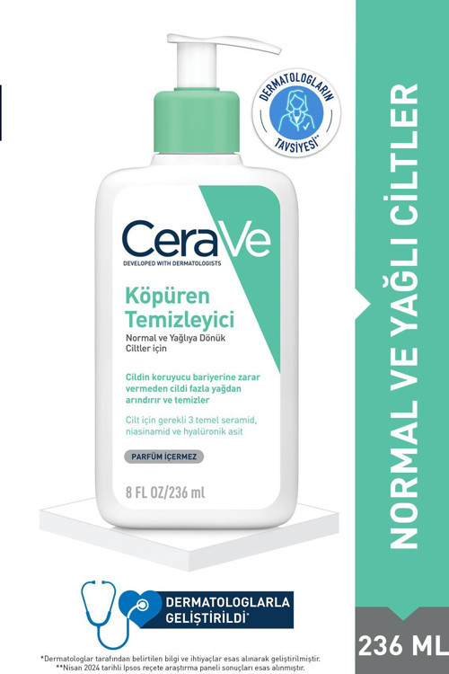 Normal Ve Yağlı Ciltler Için Köpüren Yüz Ve Vücut Için Temizleyici Jel 236 Ml
