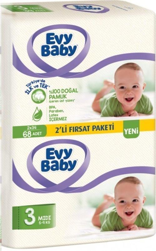 Bebek Bezi 3 Numara 5 - 9 Kg 68 Adet