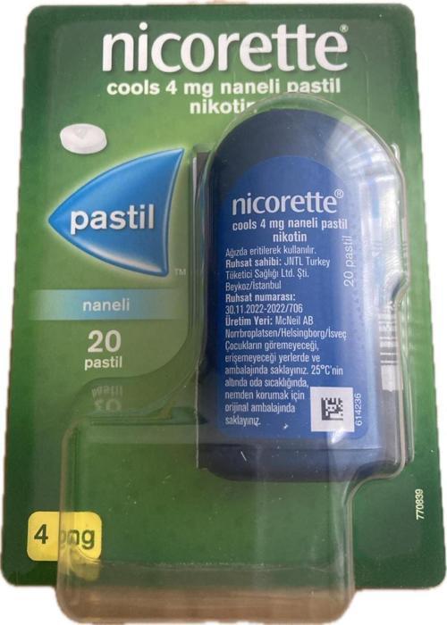 Nicorette Cools 4 Mg Naneli Pastil 20 Adet