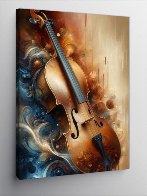 Kanvas Tablo Keman Ve Bulutlar