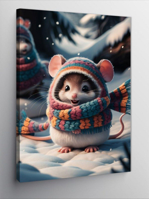 Kanvas Tablo Atkılı Hamster