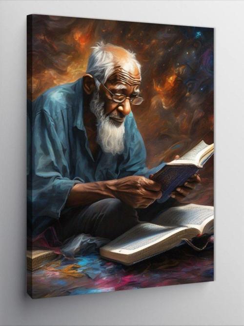 Kanvas Tablo Kitap Okuyan Adam