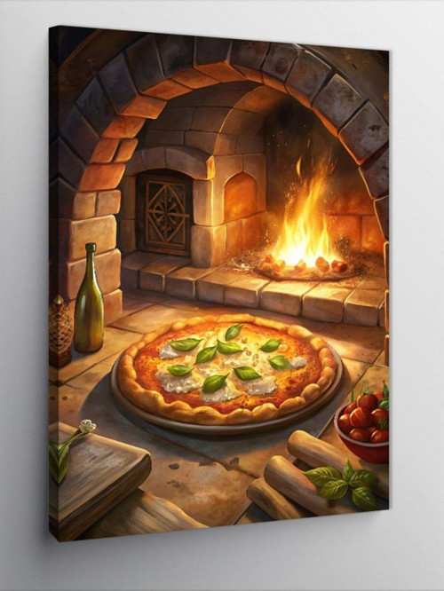 Kanvas Tablo Fırındaki Pizza
