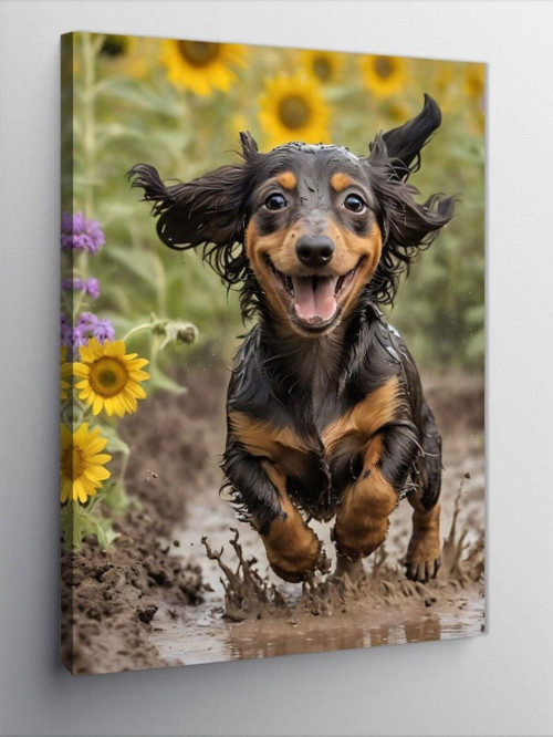 Kanvas Tablo Gülen Köpek