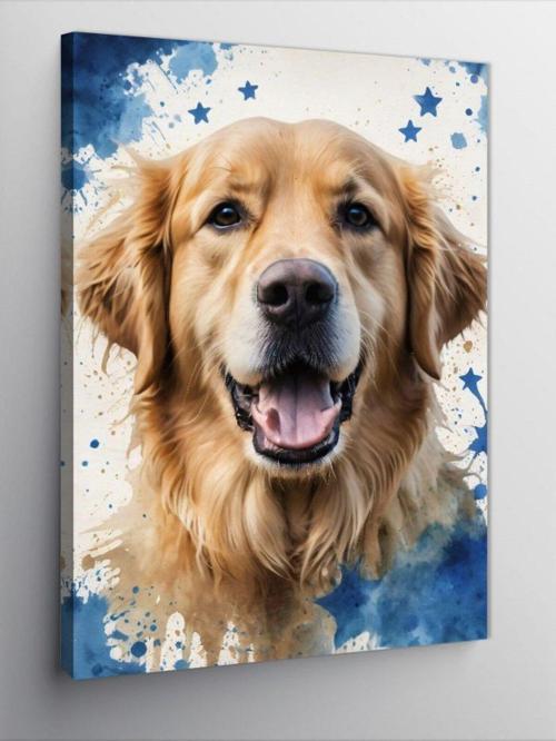 Kanvas Tablo Golden Köpek