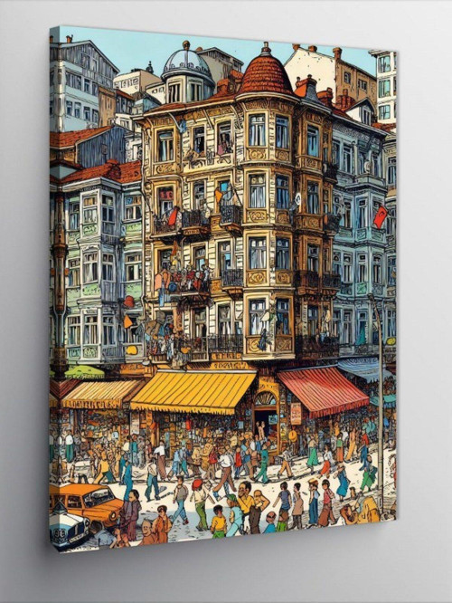 Kanvas Tablo Şehir Yaşamı