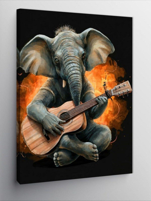 Kanvas Tablo Fil Ve Gitar Dinletisi