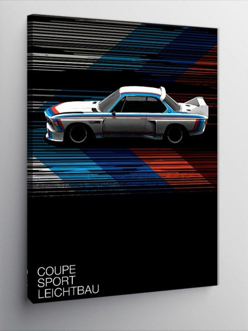 Kanvas Tablo Spor Beyaz Araba
