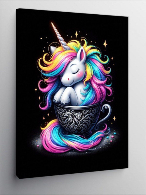 Kanvas Tablo Fincandaki Unicorn
