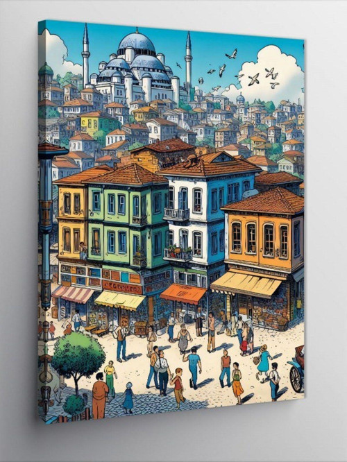 Kanvas Tablo İstanbul'Da Bir Semt