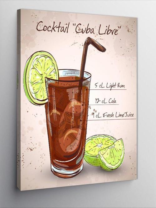 Kanvas Tablo Cuba Libre Kokteyl