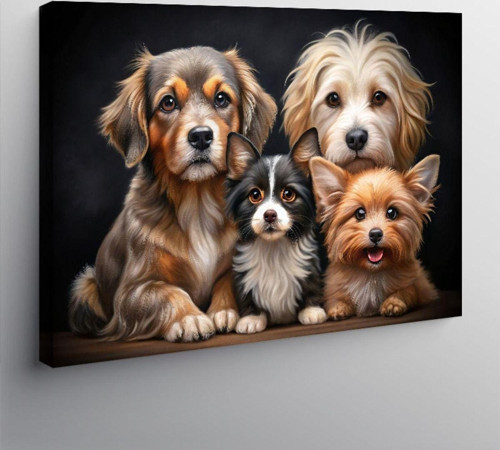 Kanvas Tablo Sevimli Yavru Köpekler