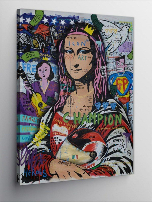 Kanvas Tablo Mona Lisa Pop Art