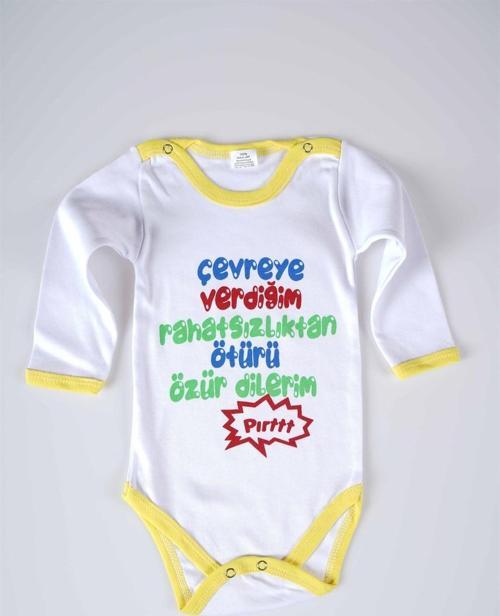 YENİ SEZON ÇEVREYE VERDİĞİM YAZILI BEBEK ÇOCUK UZUN KOL PAMUK BADY ZIBIN