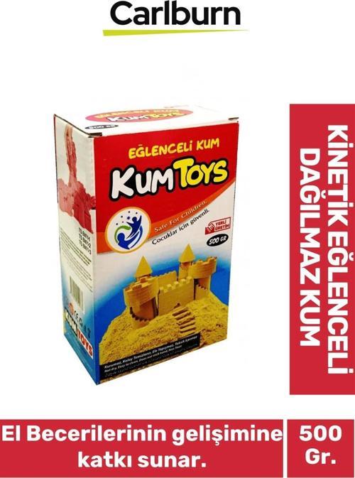 Diğer Yüzeylere Yapışmaz Temiz Hijyenik Dağılmaz Okul Ev Kinetik Eğlenceli Kum 500 Gr.