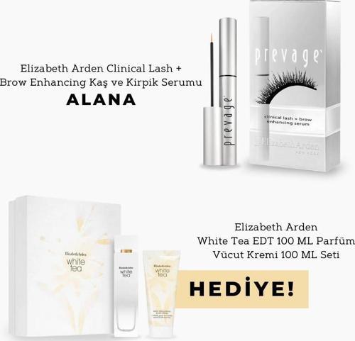 Clinical Lash+ Brow Enhancing Kaş ve Kirpik Serumu + White Tea EDT Parfüm ve Vücut Kremi Hediyeli Set