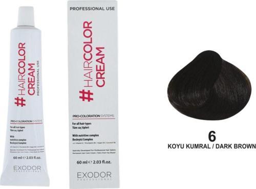 6 Hair Color Cream Dark Brown 60 ml  x 6   6 Adet