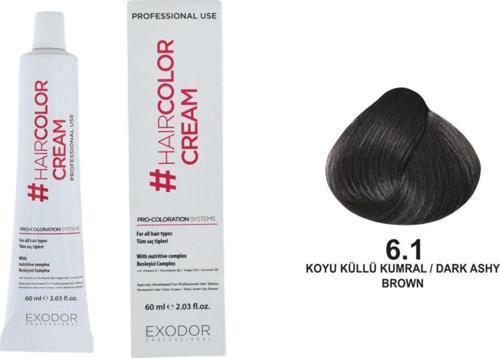 Hair Color Cream Koyu Küllü Kumral 6.1  60 ml x 12  12 Adet