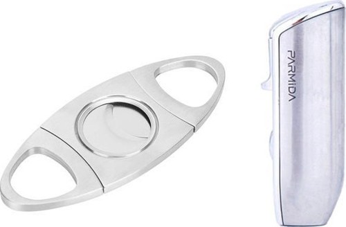 Gümüş Üç Torch Pürmüz Çakmak Ve Metal Kesici Set