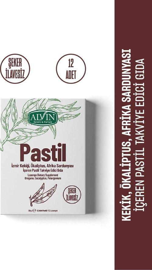 Kekik Okaliptus Afrika Sardunyası Vitamin C Içeren Pastil Takviye Edici Gıda 12 Adet Pastil
